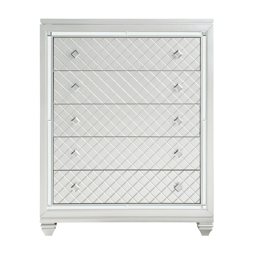 Homlegance Chest Leesa Collection In Silver Finish