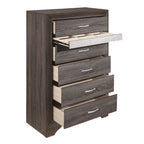 Homlegance Chest Luster Collection In 2-Tone Finish Gray And Silver Glitter