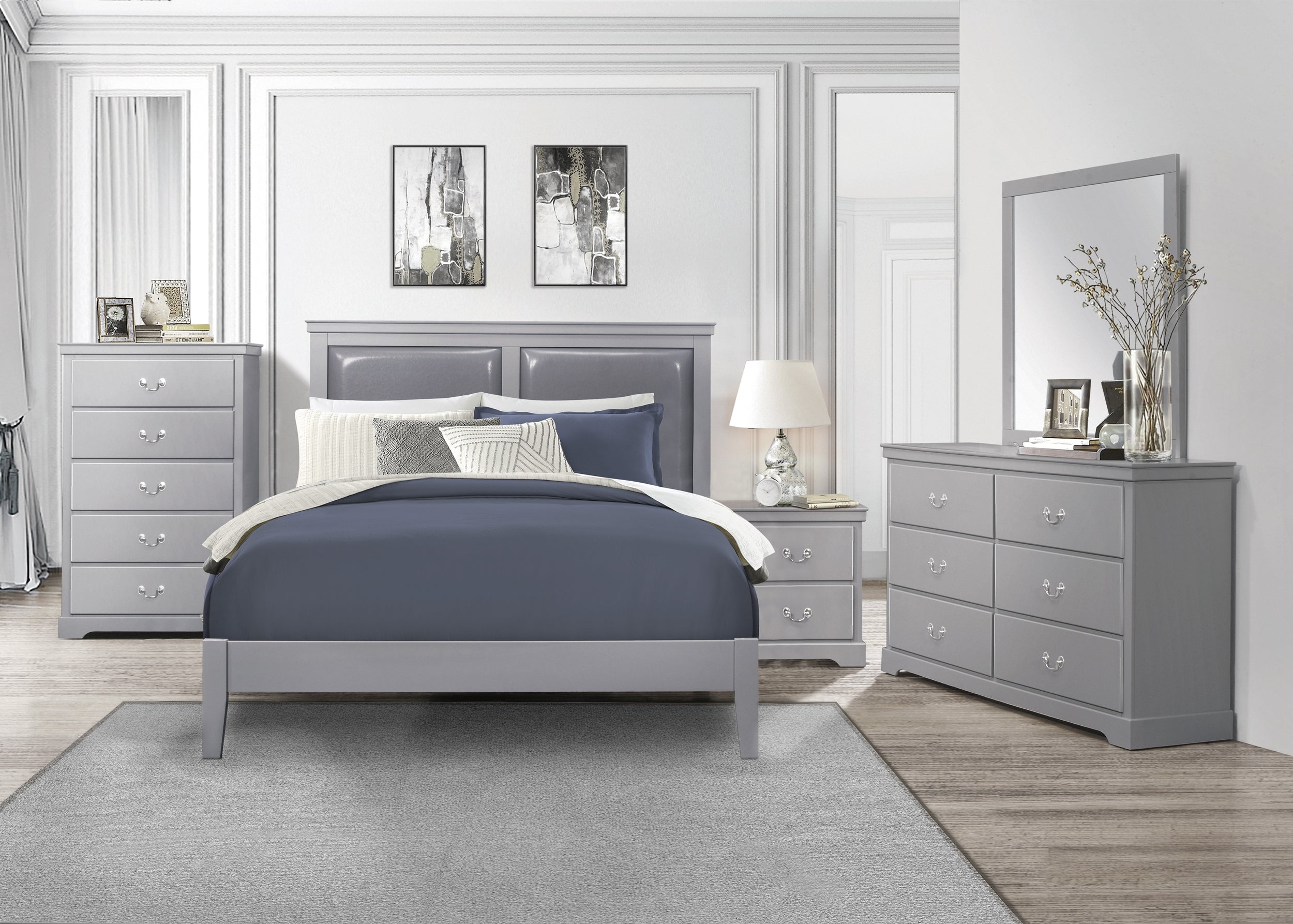 Homlegance Chest Seabright Collection In Gray Finish