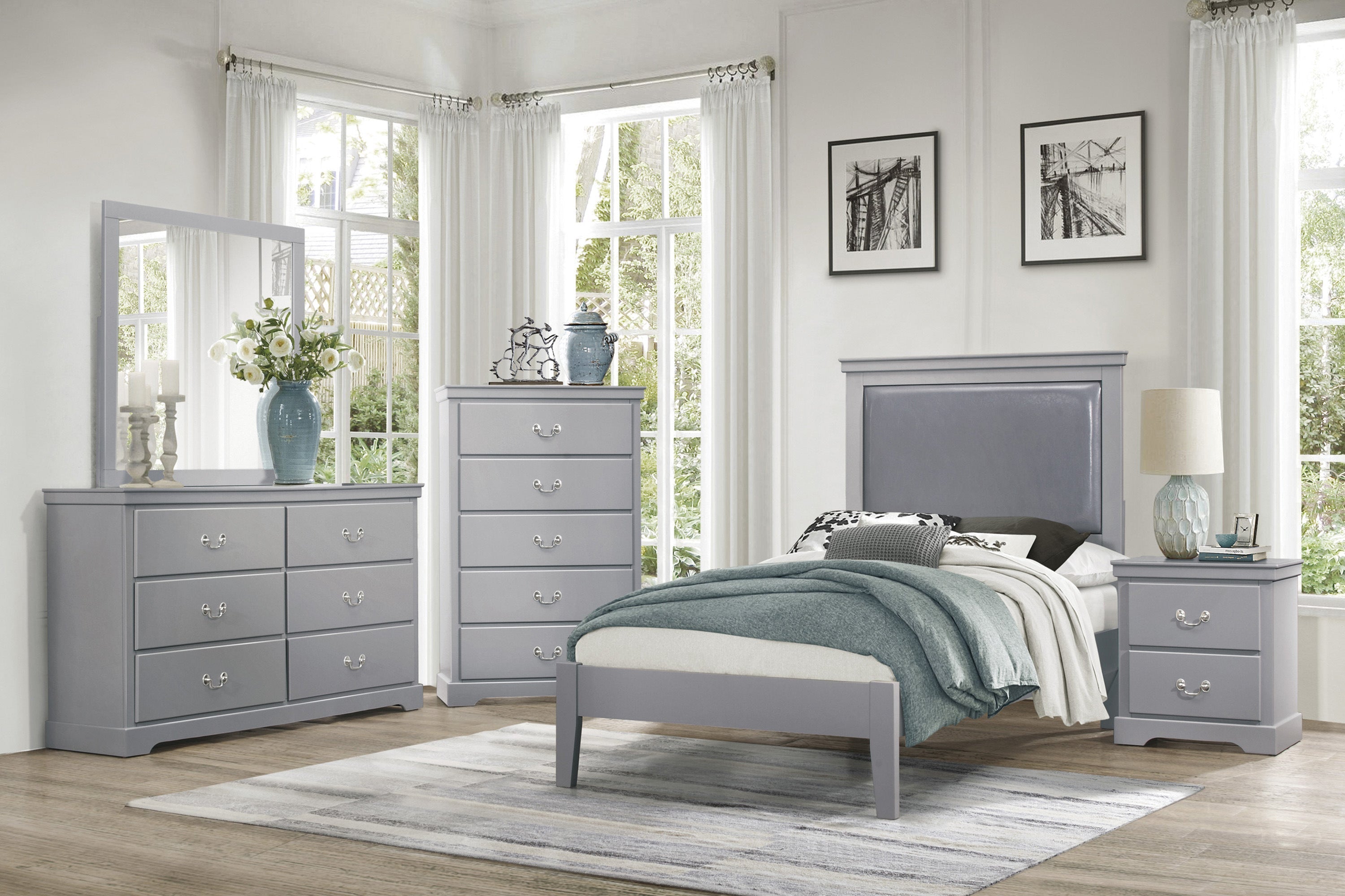 Homlegance Chest Seabright Collection In Gray Finish