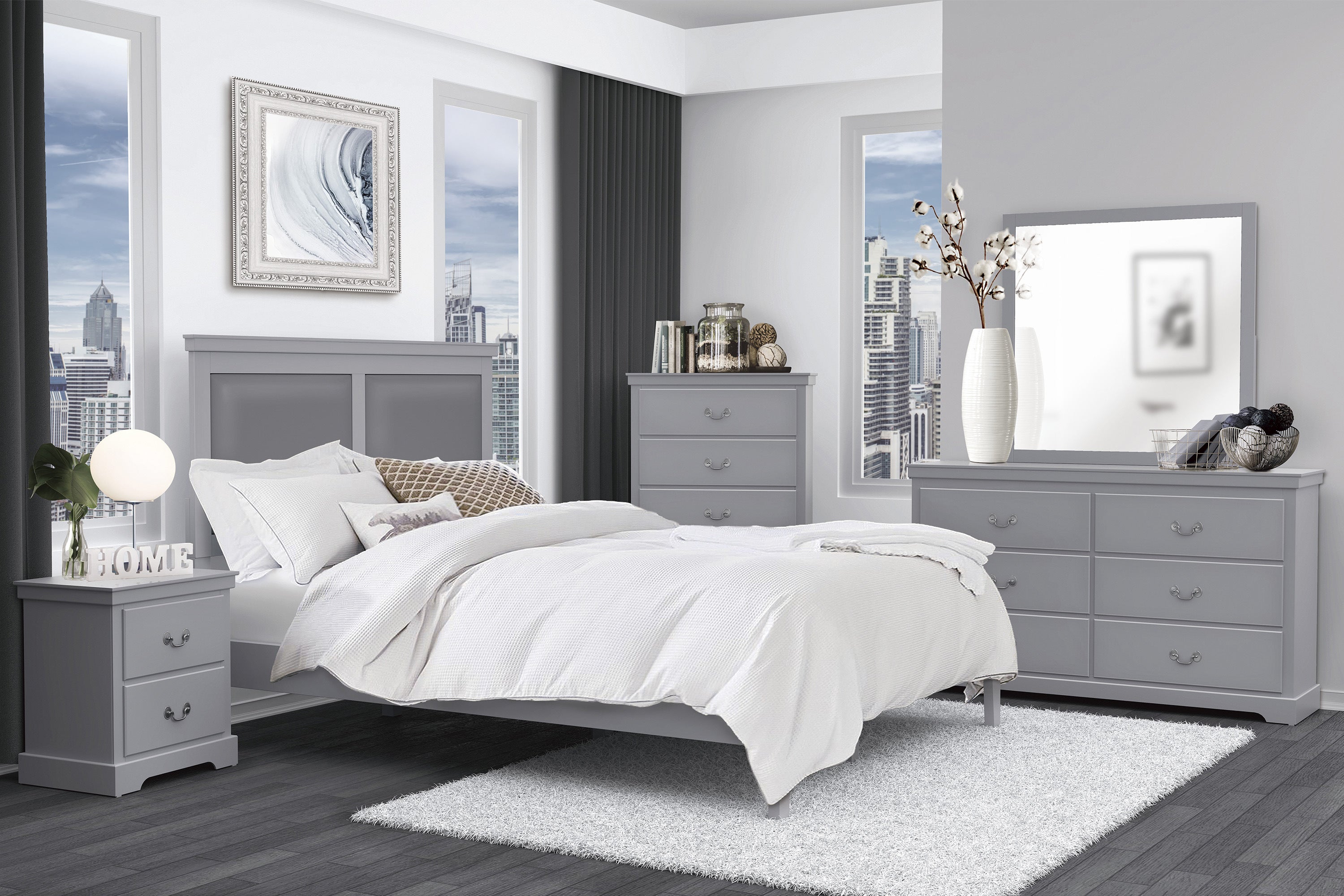 Homlegance Chest Seabright Collection In Gray Finish