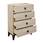 Homlegance Chest Whiting Collection In 2-Tone Finish Cream And Black