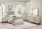 Homlegance Chest Whiting Collection In 2-Tone Finish Cream And Black