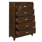 Homlegance Chest Aziel Collection In Walnut Finish