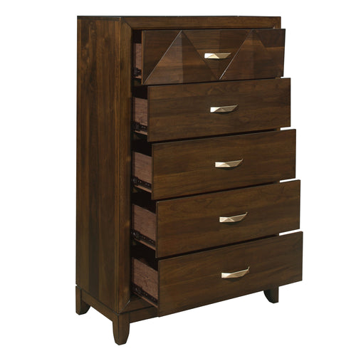 Homlegance Chest Aziel Collection In Walnut Finish