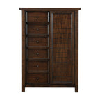 Homlegance Wardrobe Logandale Collection In Brown Finish