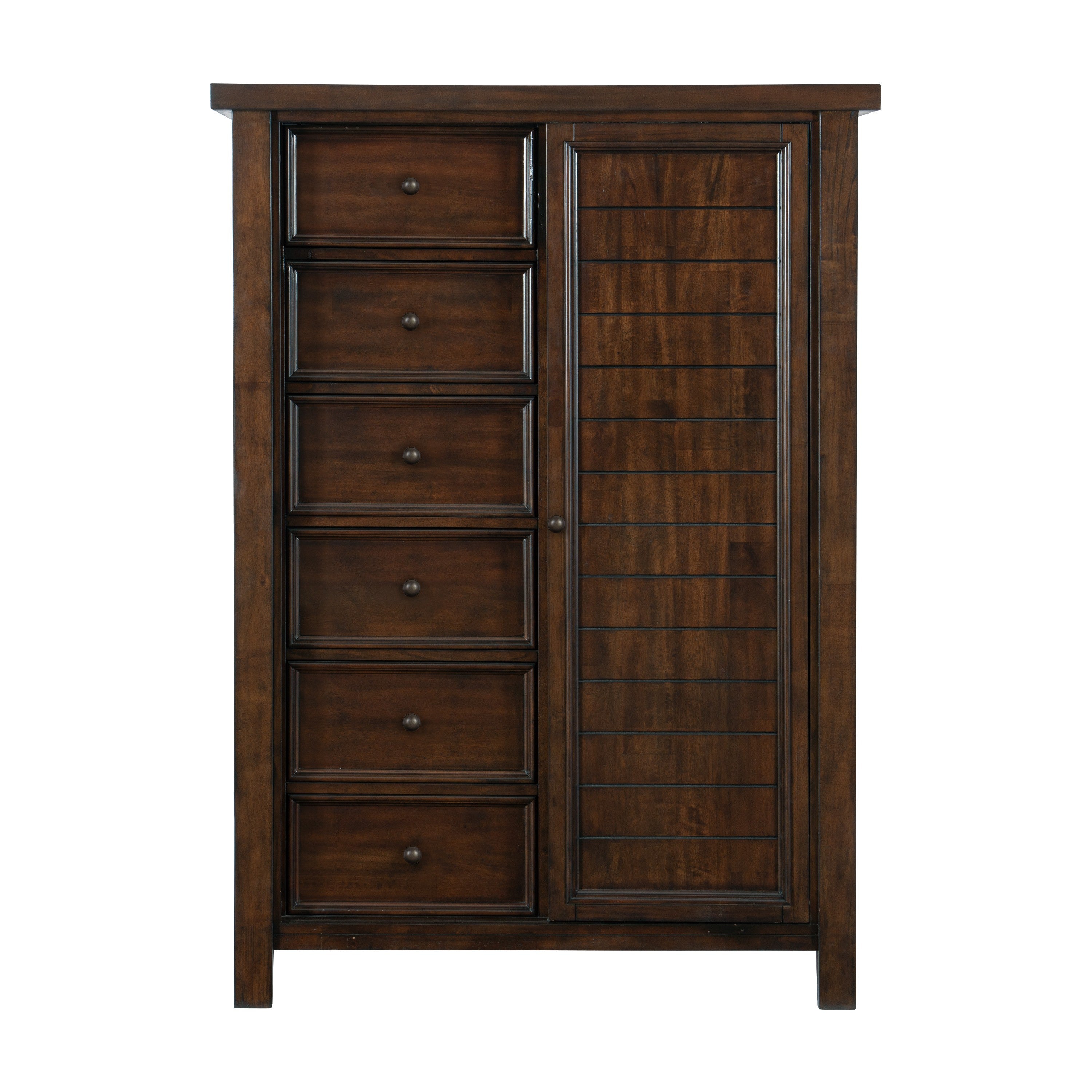 Homlegance Wardrobe Logandale Collection In Brown Finish