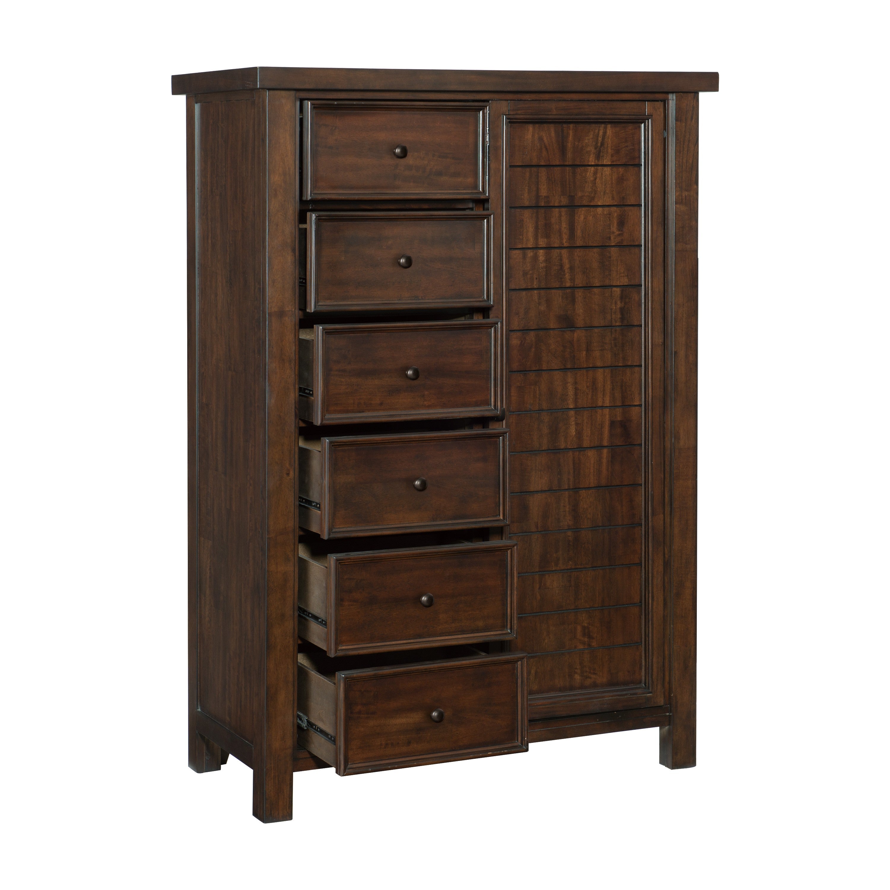Homlegance Wardrobe Logandale Collection In Brown Finish
