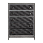 Homlegance Chest West End Collection In Wire-Brushed Gray Finish