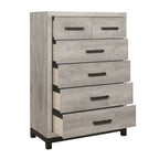 Homlegance Chest Zephyr Collection In 2-Tone Finish Light Gray And Gray