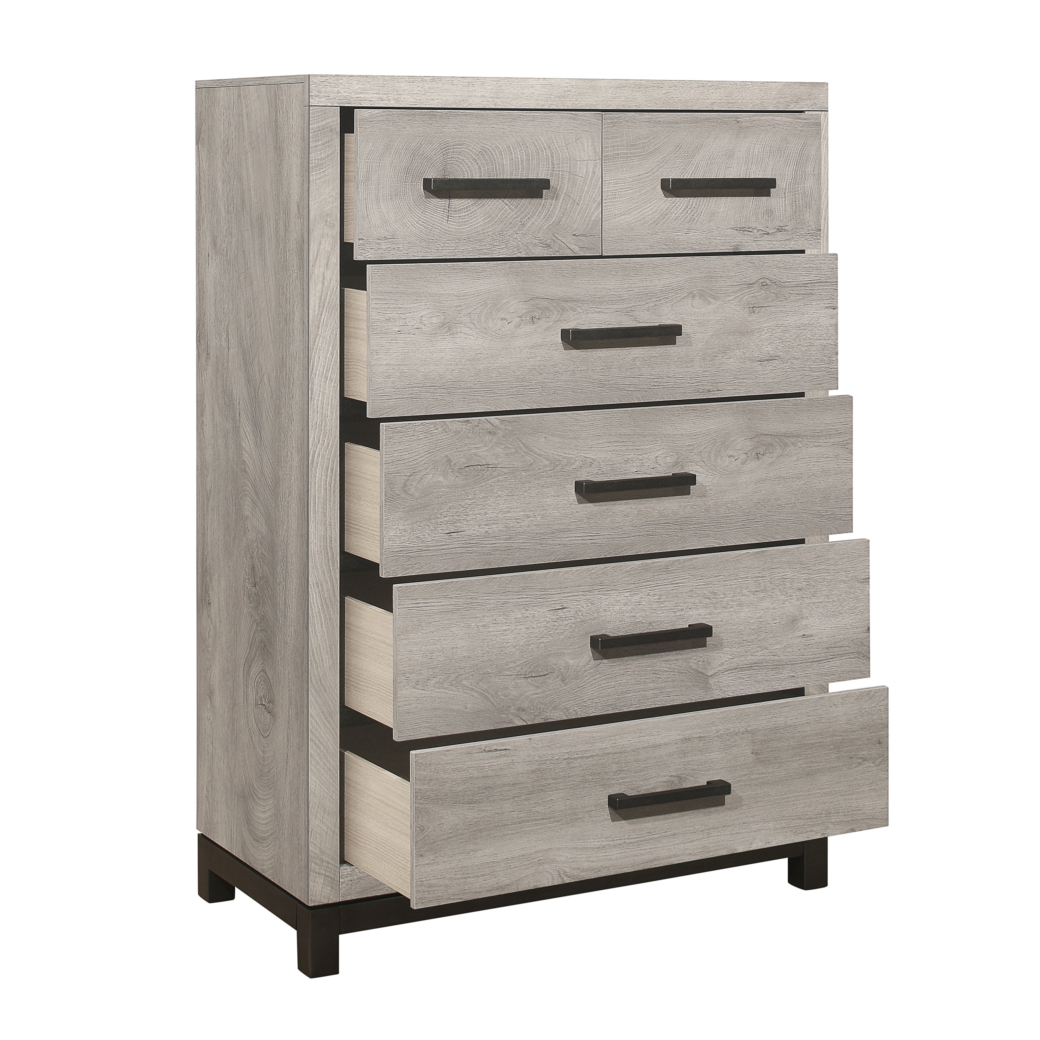 Homlegance Chest Zephyr Collection In 2-Tone Finish Light Gray And Gray
