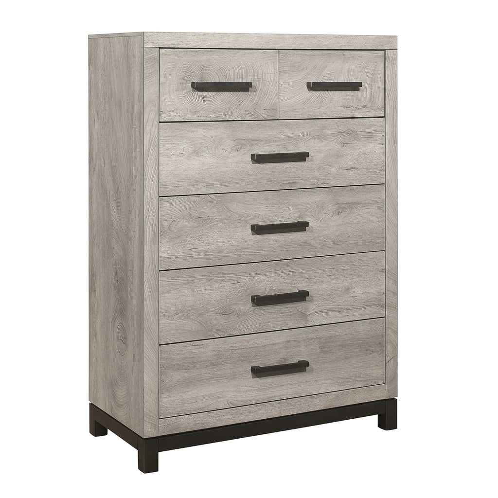 Homlegance Chest Zephyr Collection In 2-Tone Finish Light Gray And Gray
