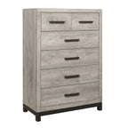Homlegance Chest Zephyr Collection In 2-Tone Finish Light Gray And Gray