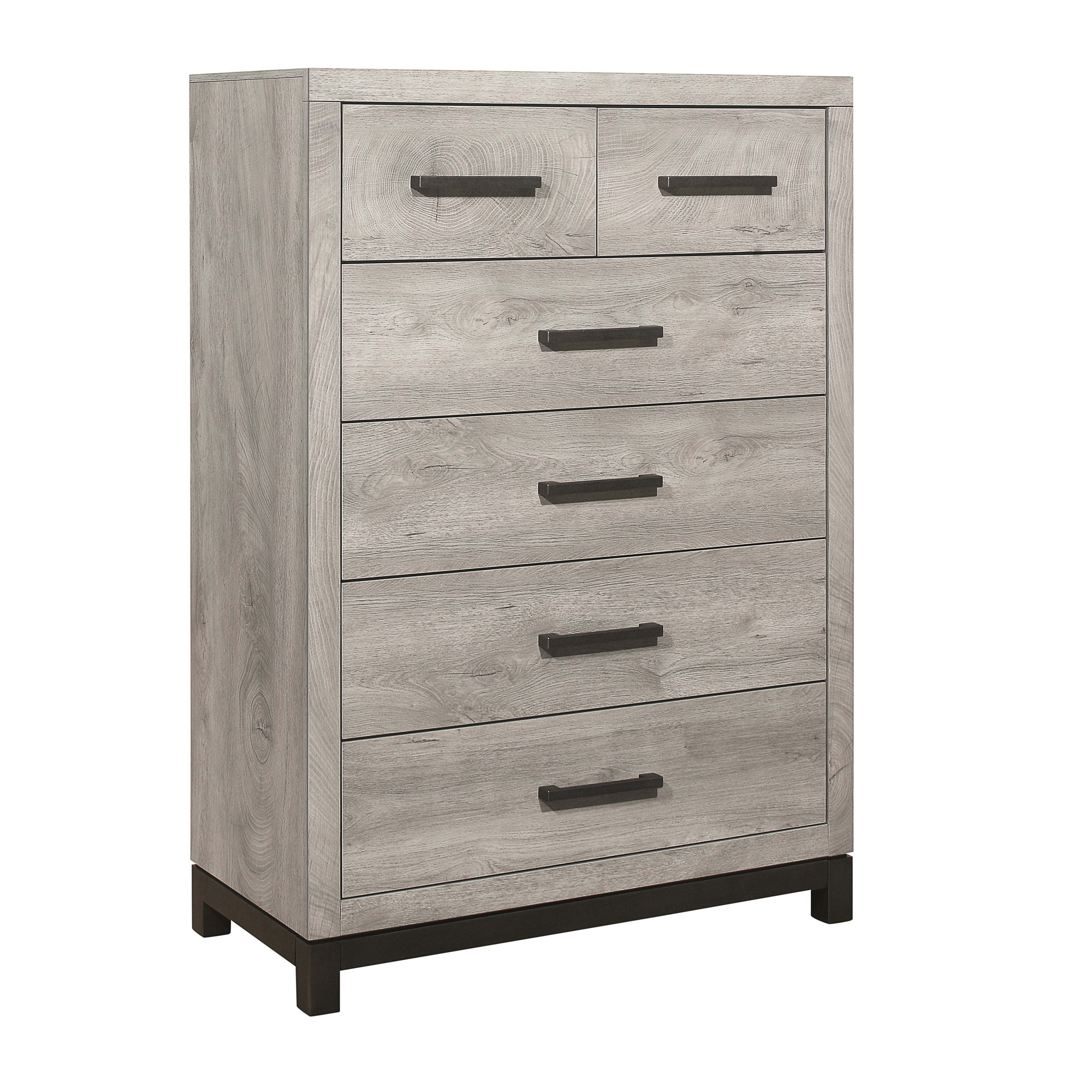 Homlegance Chest Zephyr Collection In 2-Tone Finish Light Gray And Gray