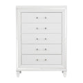 Homlegance Chest Tamsin Collection In White Metallic Finish