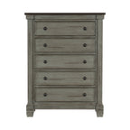 Homlegance Chest Weaver Collection In 2-Tone Finish Coffee And Antique Gray
