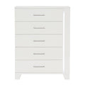 Homlegance Chest, Led Lighting Kerren Collection In White High Gloss Finish