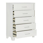Homlegance Chest, Led Lighting Kerren Collection In White High Gloss Finish