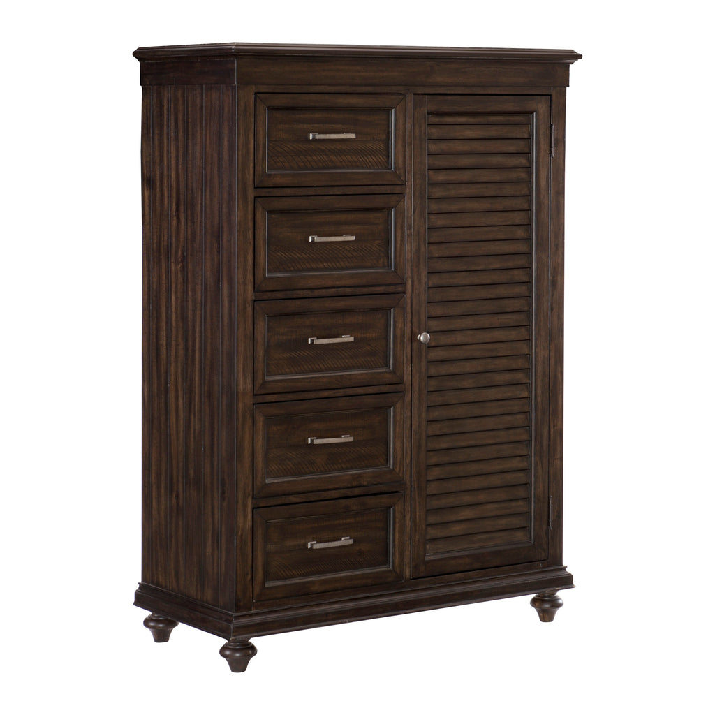 Homlegance Wardrobe Chest Cardano Collection In Driftwood Charcoal Finish