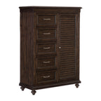 Homlegance Wardrobe Chest Cardano Collection In Driftwood Charcoal Finish