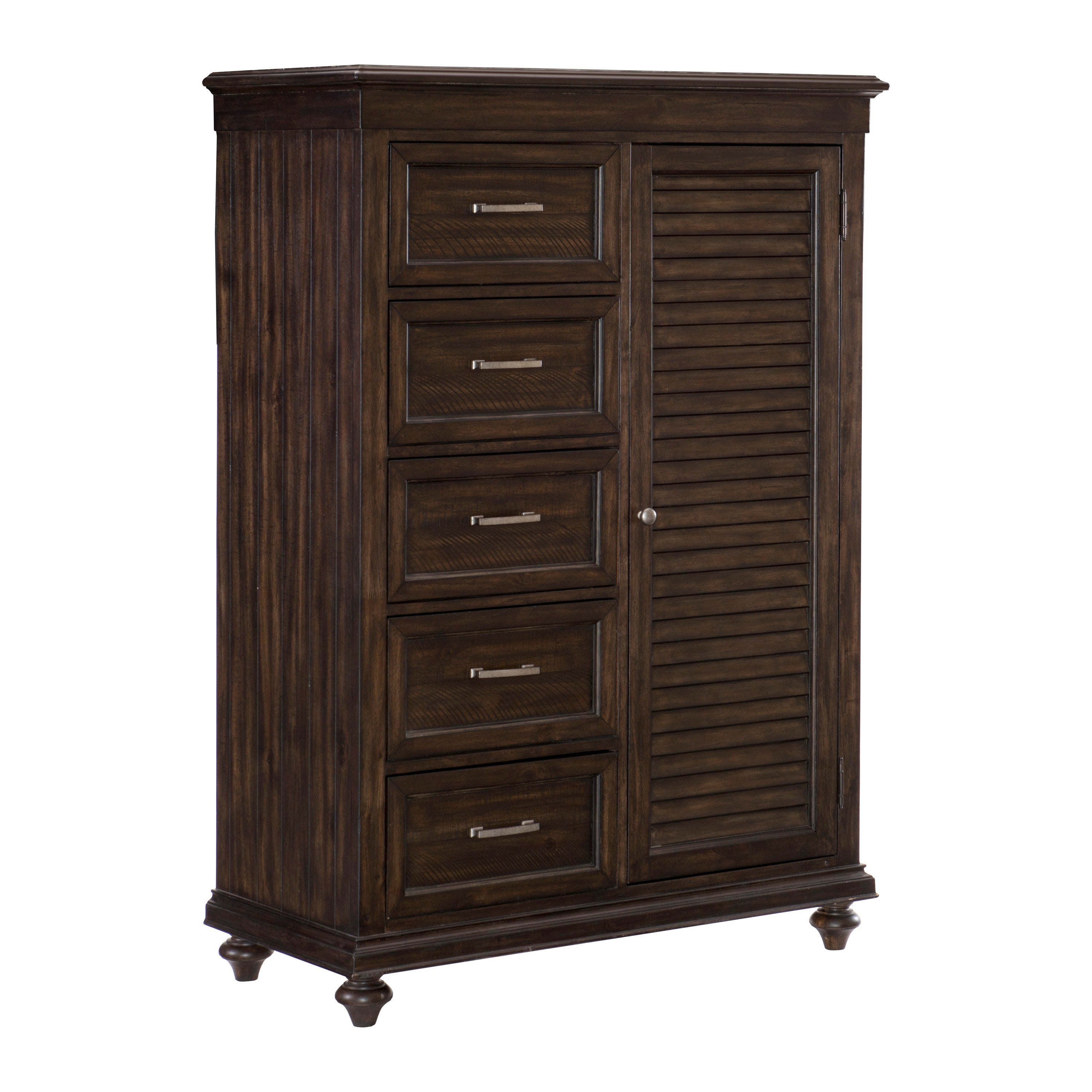Homlegance Wardrobe Chest Cardano Collection In Driftwood Charcoal Finish