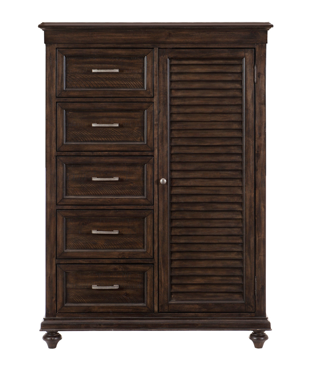 Homlegance Wardrobe Chest Cardano Collection In Driftwood Charcoal Finish