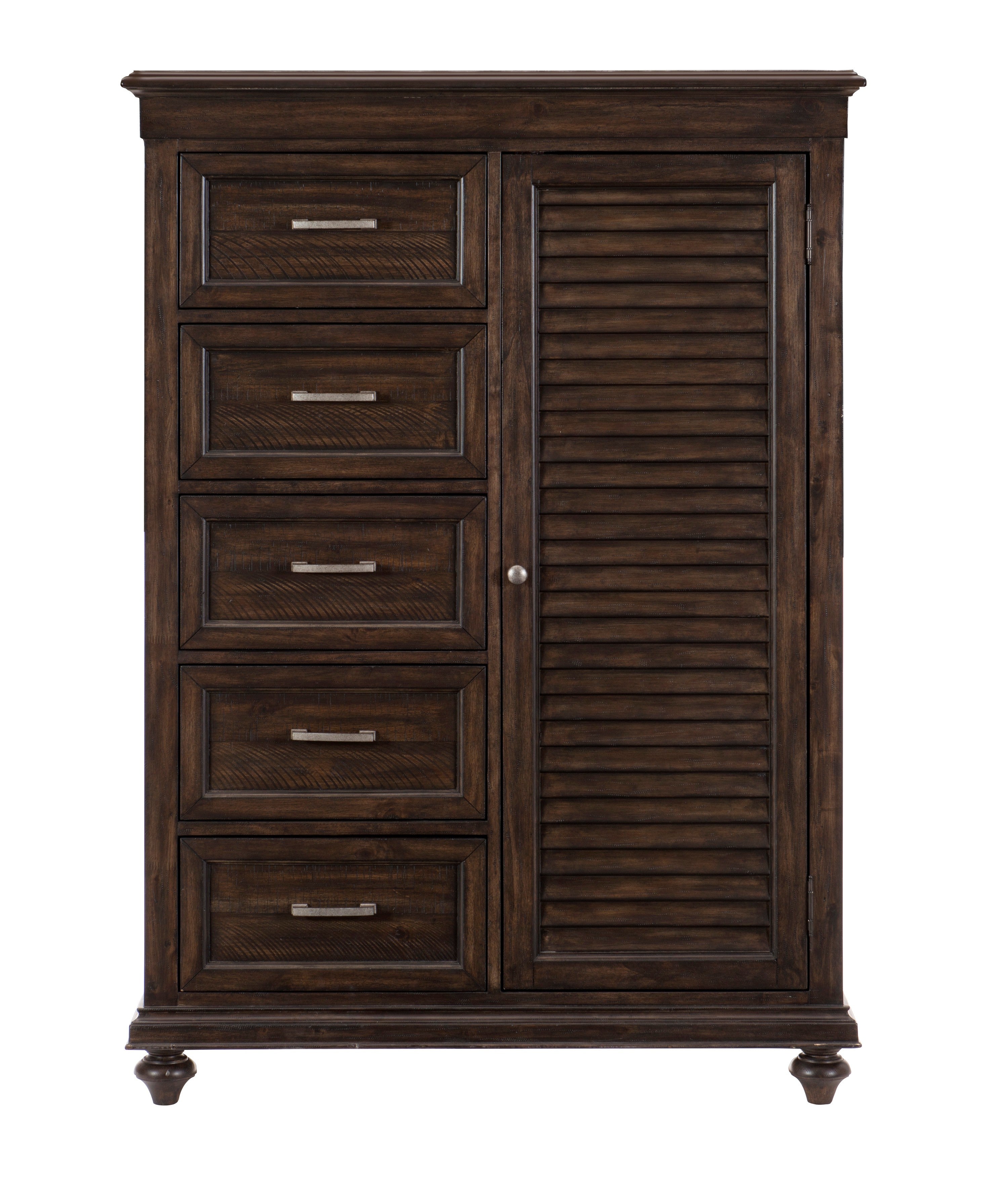 Homlegance Wardrobe Chest Cardano Collection In Driftwood Charcoal Finish