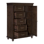Homlegance Wardrobe Chest Cardano Collection In Driftwood Charcoal Finish