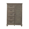 Homlegance Wardrobe Chest Cardano Collection In Driftwood Light Brown Finish