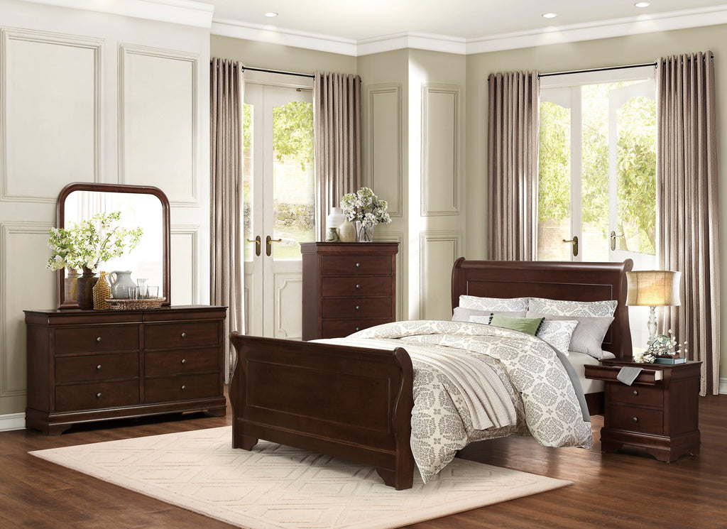 Homlegance Chest, Hidden Drawer Abbeville Collection In Cherry Finish