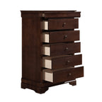 Homlegance Chest, Hidden Drawer Abbeville Collection In Cherry Finish