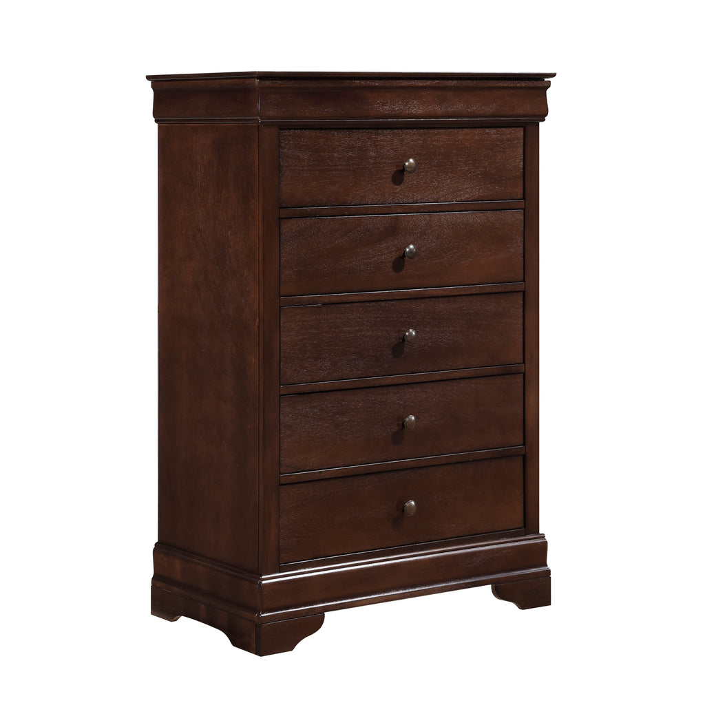 Homlegance Chest, Hidden Drawer Abbeville Collection In Cherry Finish