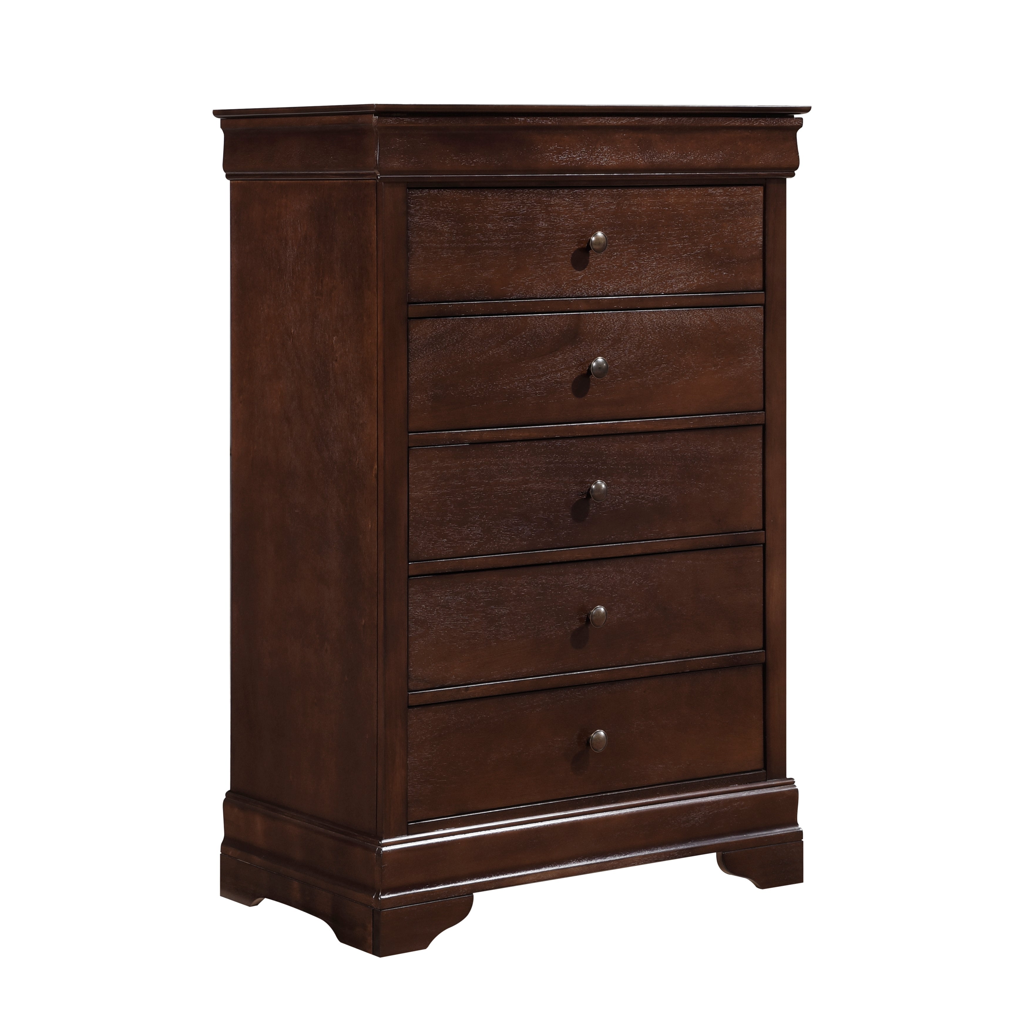 Homlegance Chest, Hidden Drawer Abbeville Collection In Cherry Finish