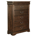 Homlegance Chest, Hidden Drawer Mont Belvieu Collection In Dark Cherry Finish