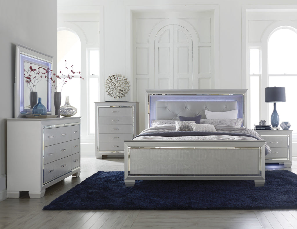 Homlegance Chest Allura Collection In Silver Finish