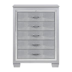 Homlegance Chest Allura Collection In Silver Finish