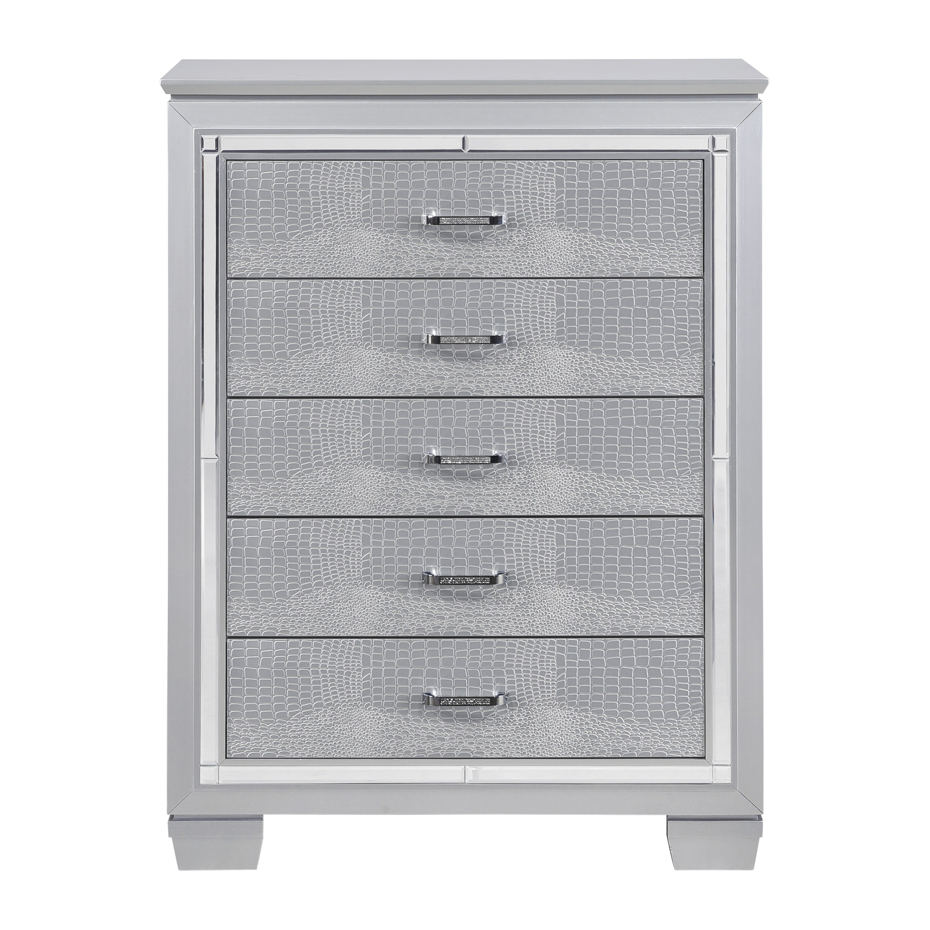Homlegance Chest Allura Collection In Silver Finish