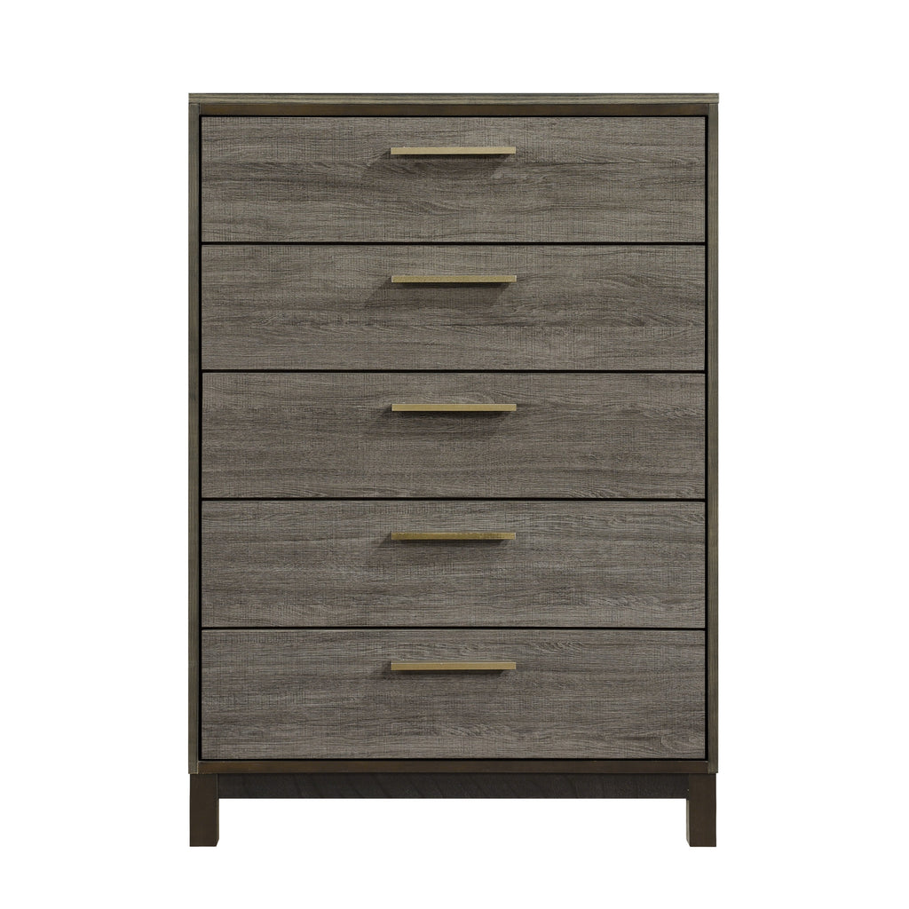 Homlegance Chest Vestavia Collection In 2-Tone Finish Antique Gray And Dark Brown