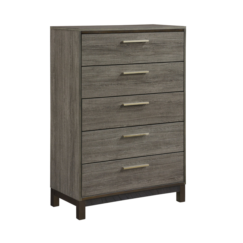 Homlegance Chest Vestavia Collection In 2-Tone Finish Antique Gray And Dark Brown