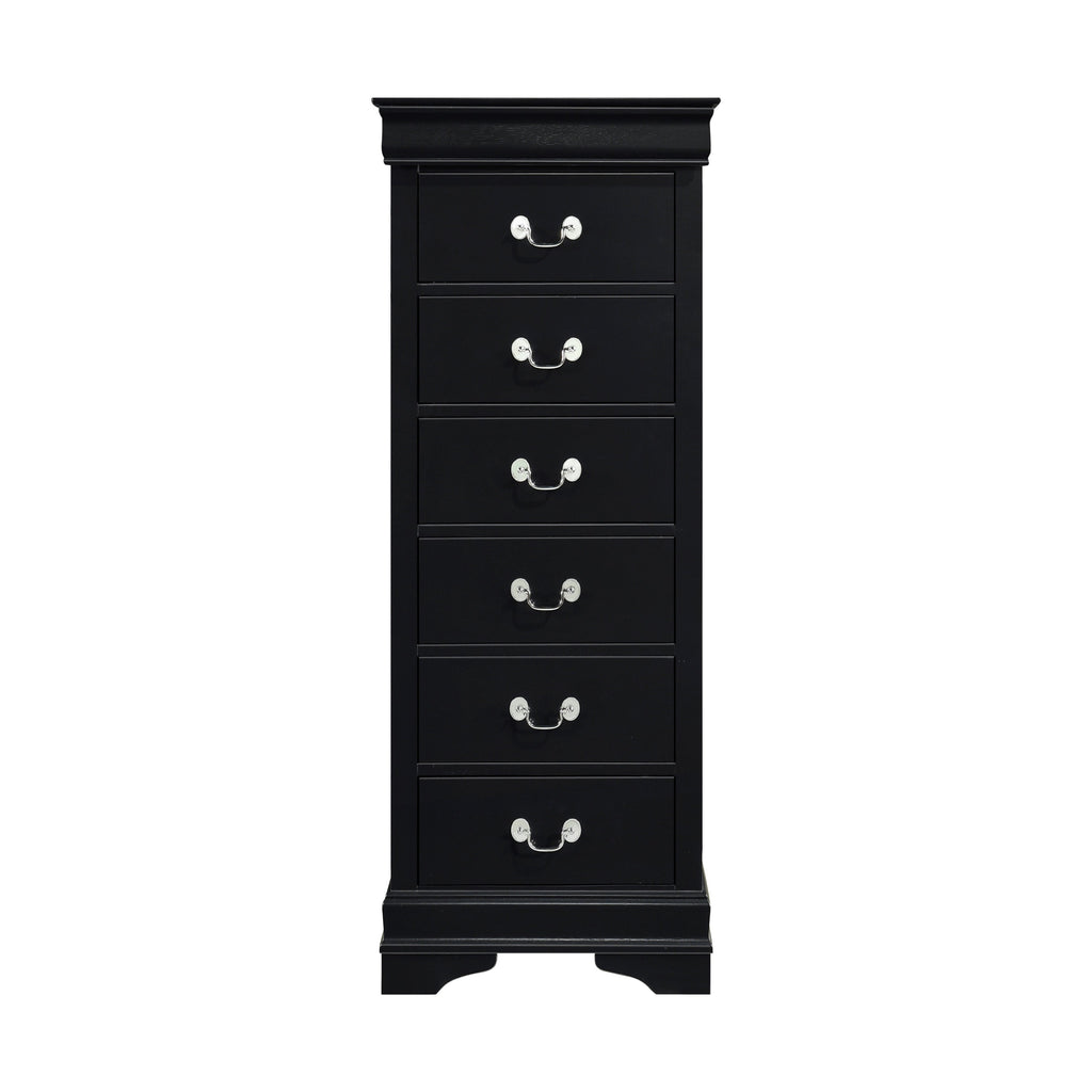 Homlegance Lingerie Chest, Hidden Drawer Mayville Collection In Black Finish