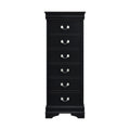 Homlegance Lingerie Chest, Hidden Drawer Mayville Collection In Black Finish