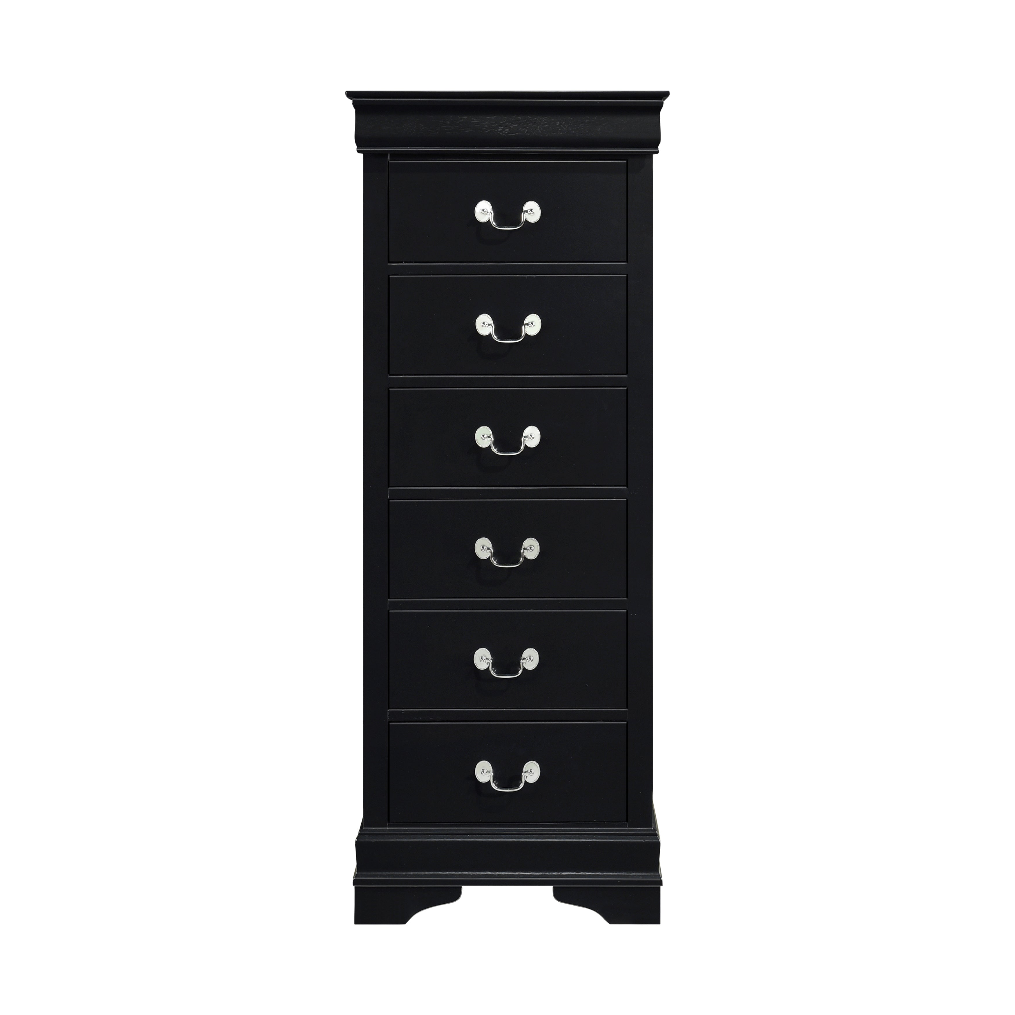 Homlegance Lingerie Chest, Hidden Drawer Mayville Collection In Black Finish