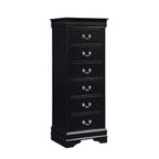 Homlegance Lingerie Chest, Hidden Drawer Mayville Collection In Black Finish
