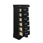 Homlegance Lingerie Chest, Hidden Drawer Mayville Collection In Black Finish