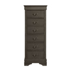 Homlegance Lingerie Chest, Hidden Drawer Mayville Collection In Stained Gray Finish