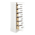Homlegance Lingerie Chest, Hidden Drawer Mayville Collection In White Finish