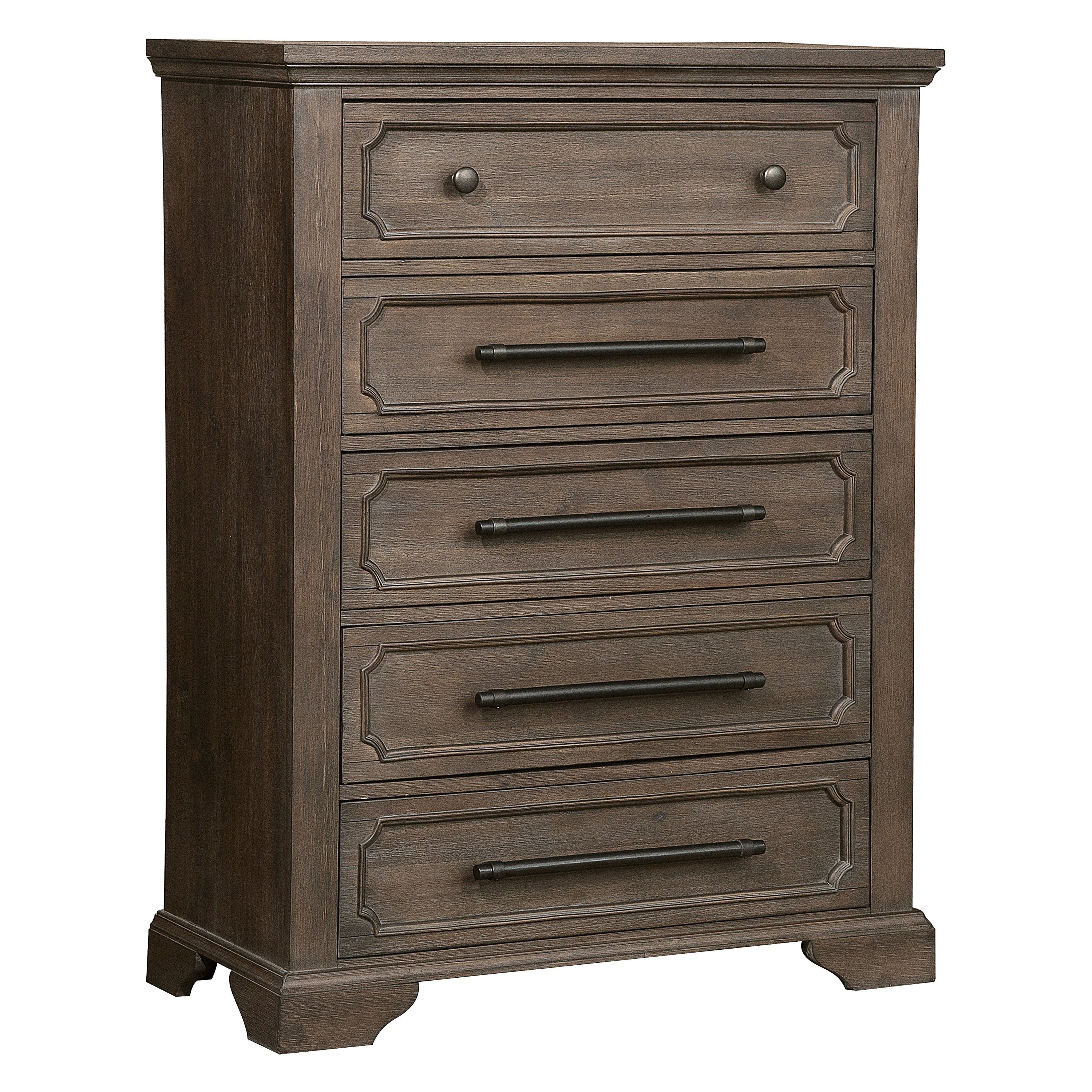 Homlegance Chest Toulon Collection In Distressed Dark Oak Finish