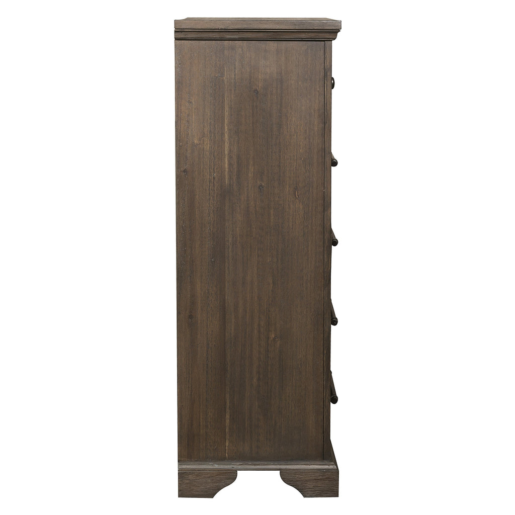 Homlegance Chest Toulon Collection In Distressed Dark Oak Finish