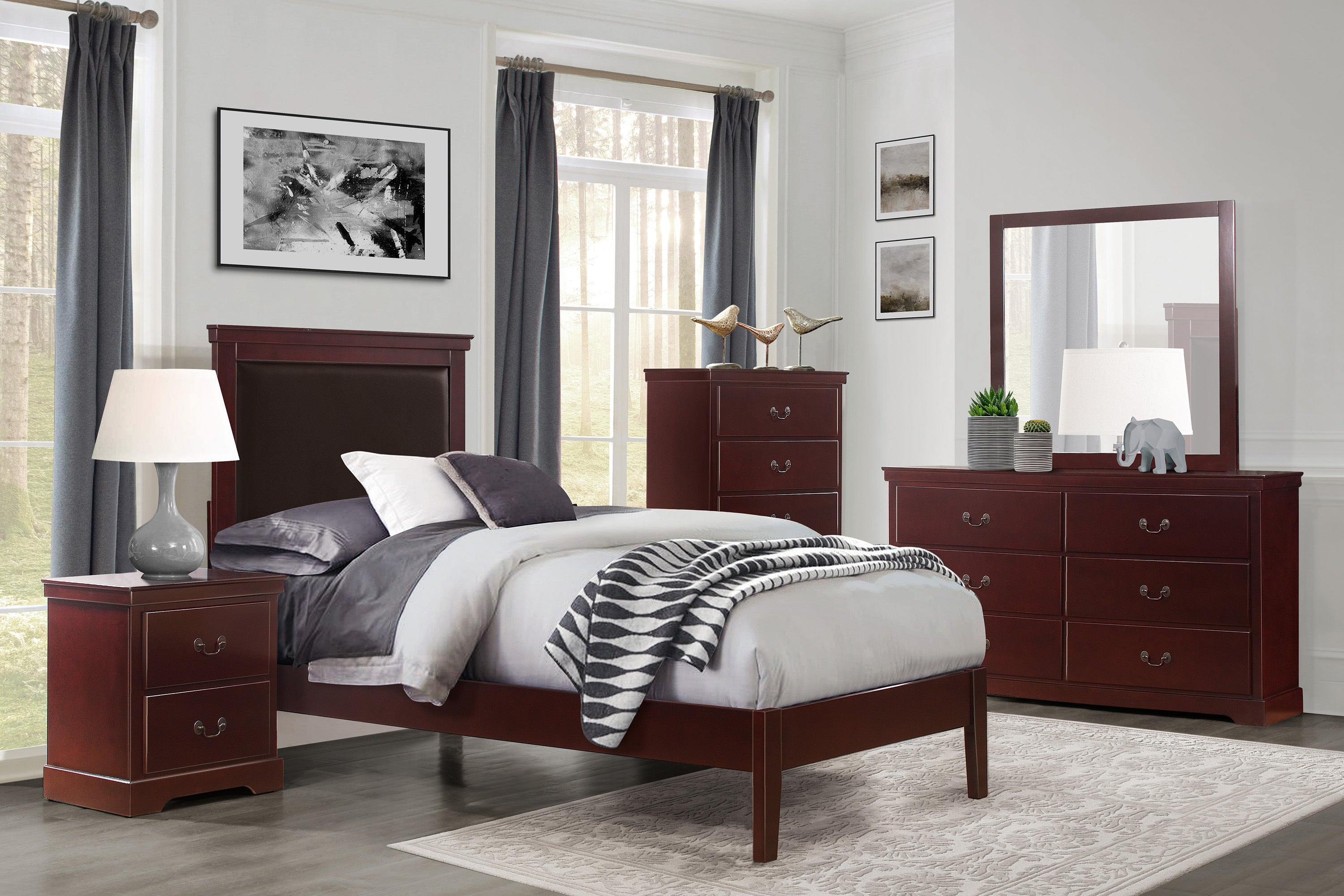 Homlegance Chest Seabright Collection In Cherry Finish