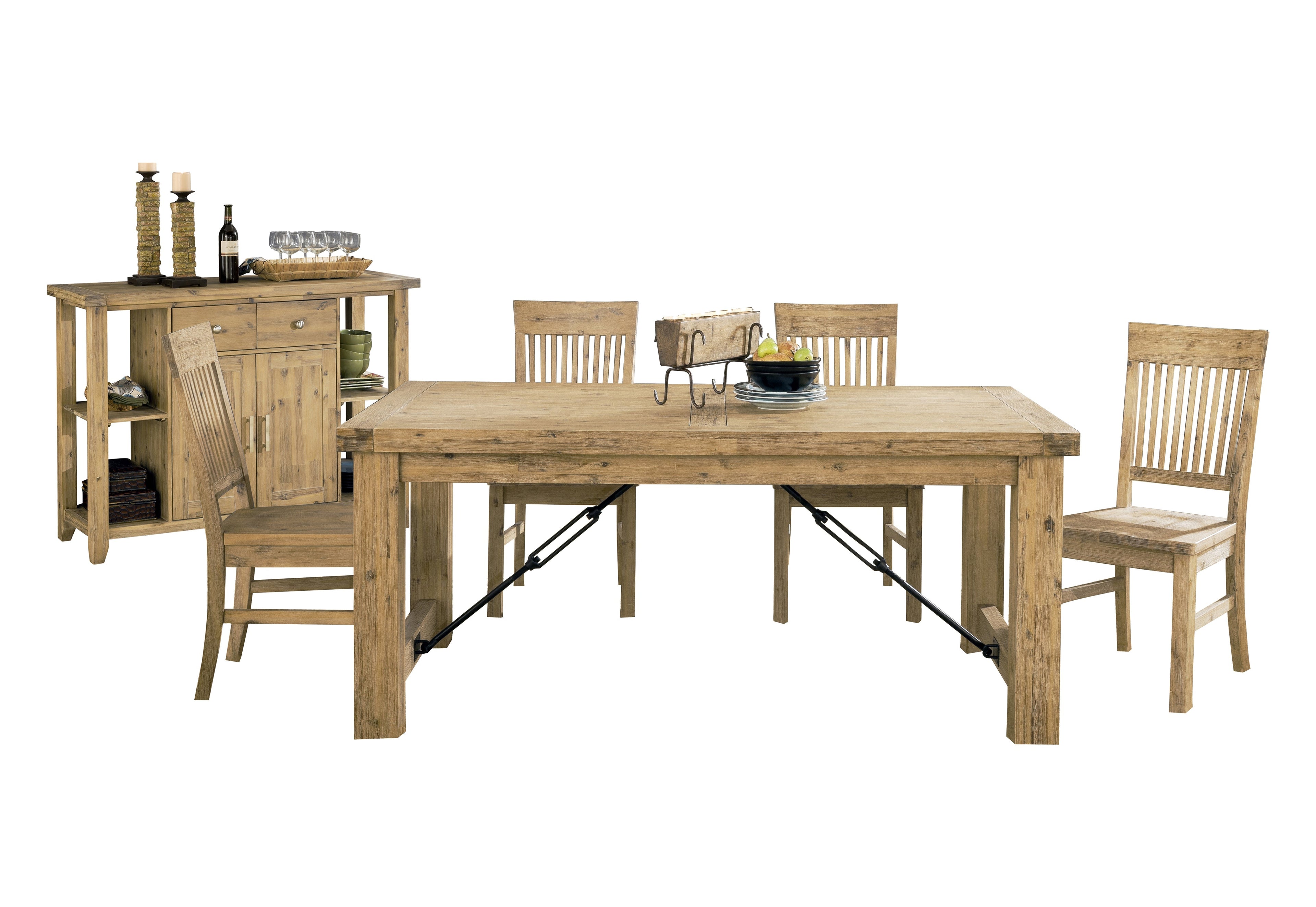 Modus Autumn 6PC Dining Table 4 Chair Sideboard Dining Set in Cider